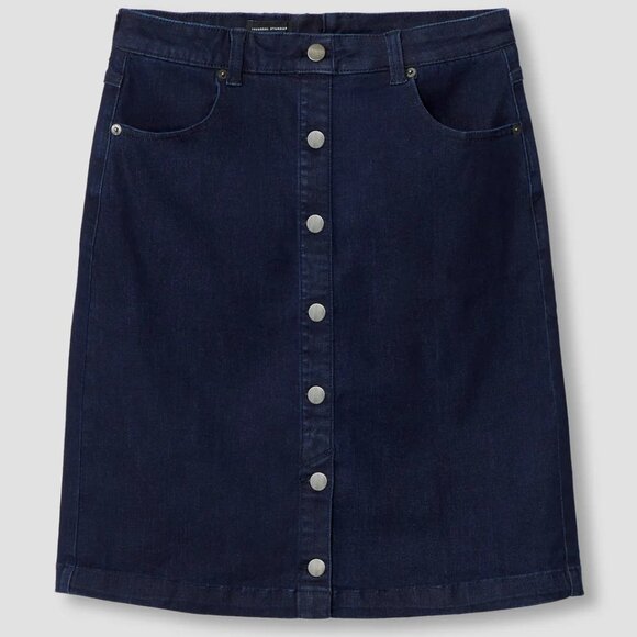 Universal Standard NWT Size 2-4 Dark Blue Ang Denim Skirt - Picture 1 of 11